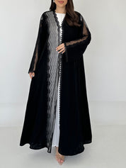 C RTW 2303 Black Lace Abaya
