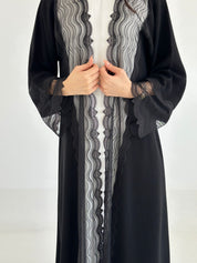 C RTW 2337 Black Lace Abaya