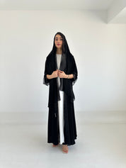 C RTW 2337 Black Lace Abaya