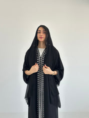 C RTW 2342 Black Lace Abaya