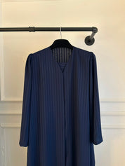C RTW 2386-01 Navy Blue Striped Abaya