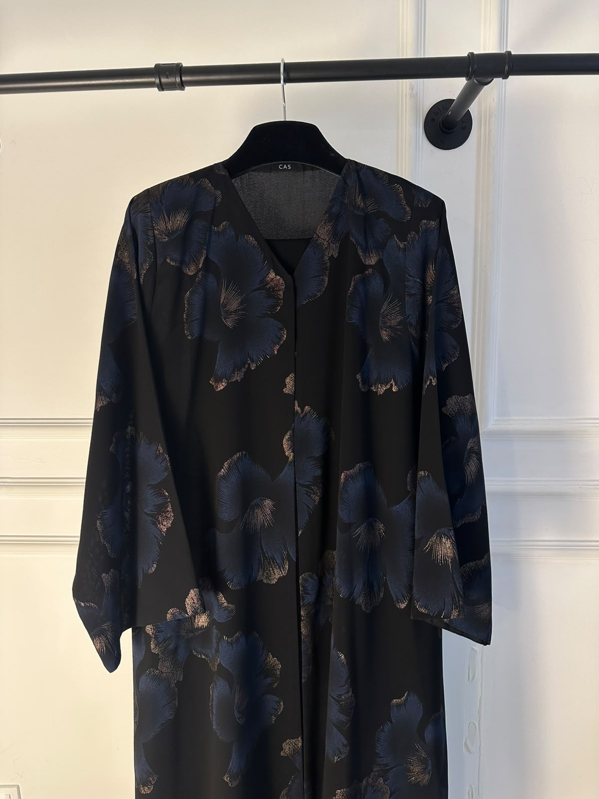 C RTW 2389-04 Black Blue Printed Abaya