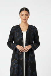 C RTW 2389-04 Black Blue Printed Abaya