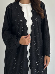 C RTW 2392 Black Embroidered Abaya