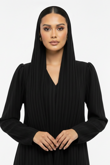 C RTW 2454 Black Striped Abaya
