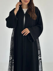 C RTW 2495 Black Lace Abaya