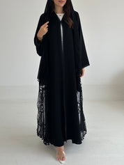 C RTW 2495 Black Lace Abaya