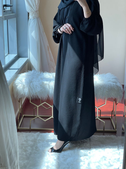 C - RTW - Black - Diamond - Abaya - Set