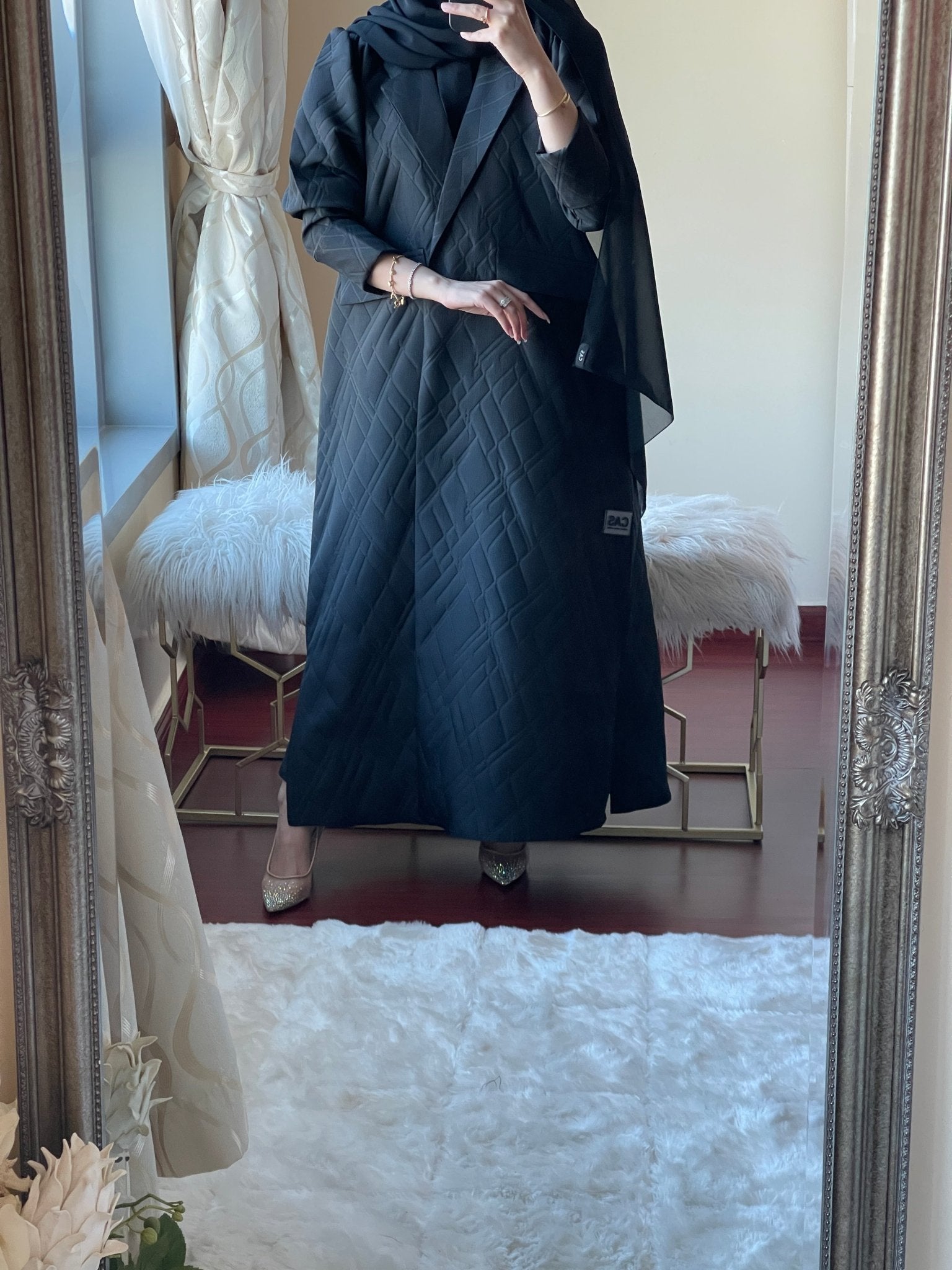 C - RTW - Black - Jacquard - Ramadan - Abaya - Set - 29