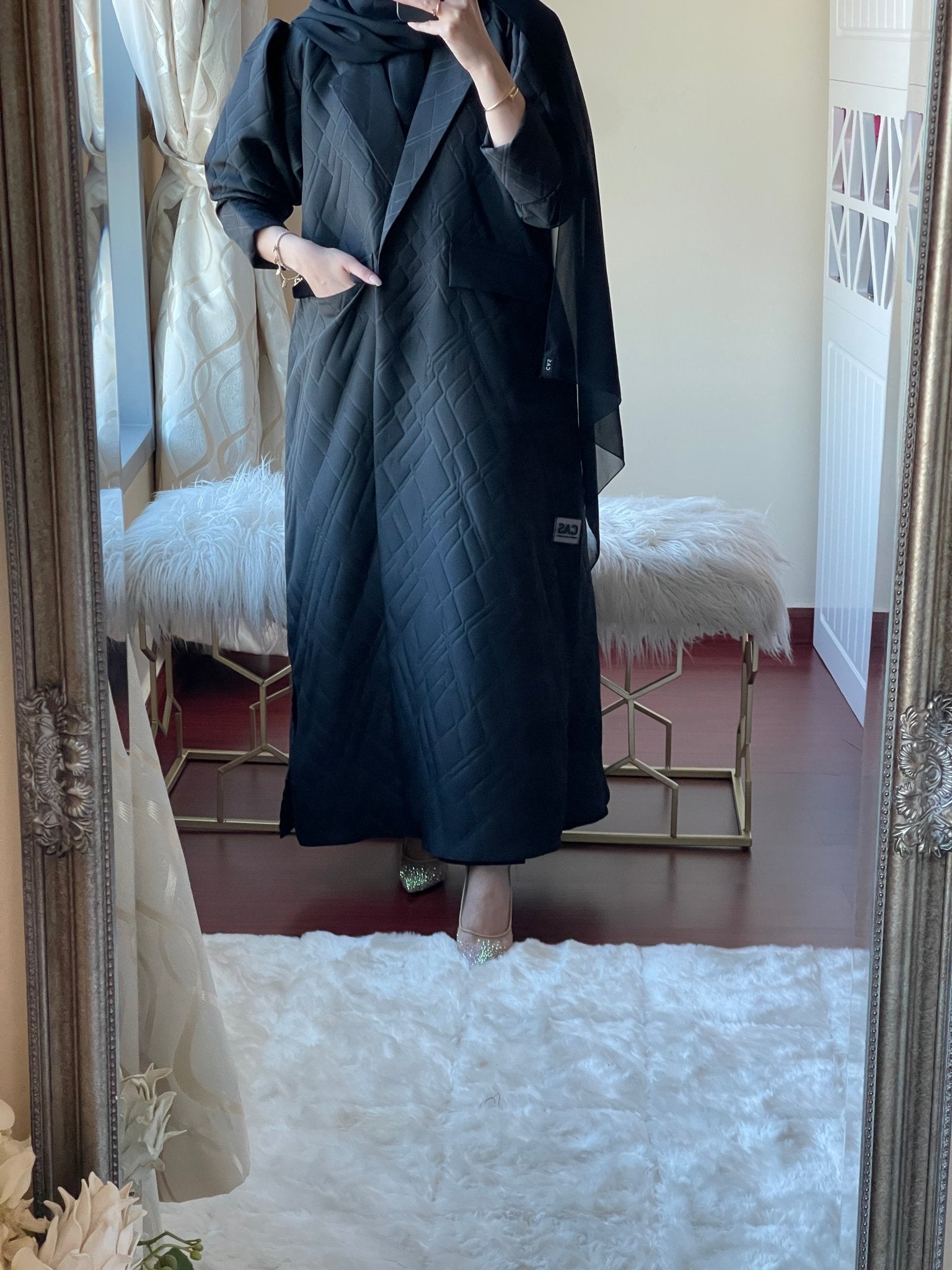 C - RTW - Black - Jacquard - Ramadan - Abaya - Set - 29