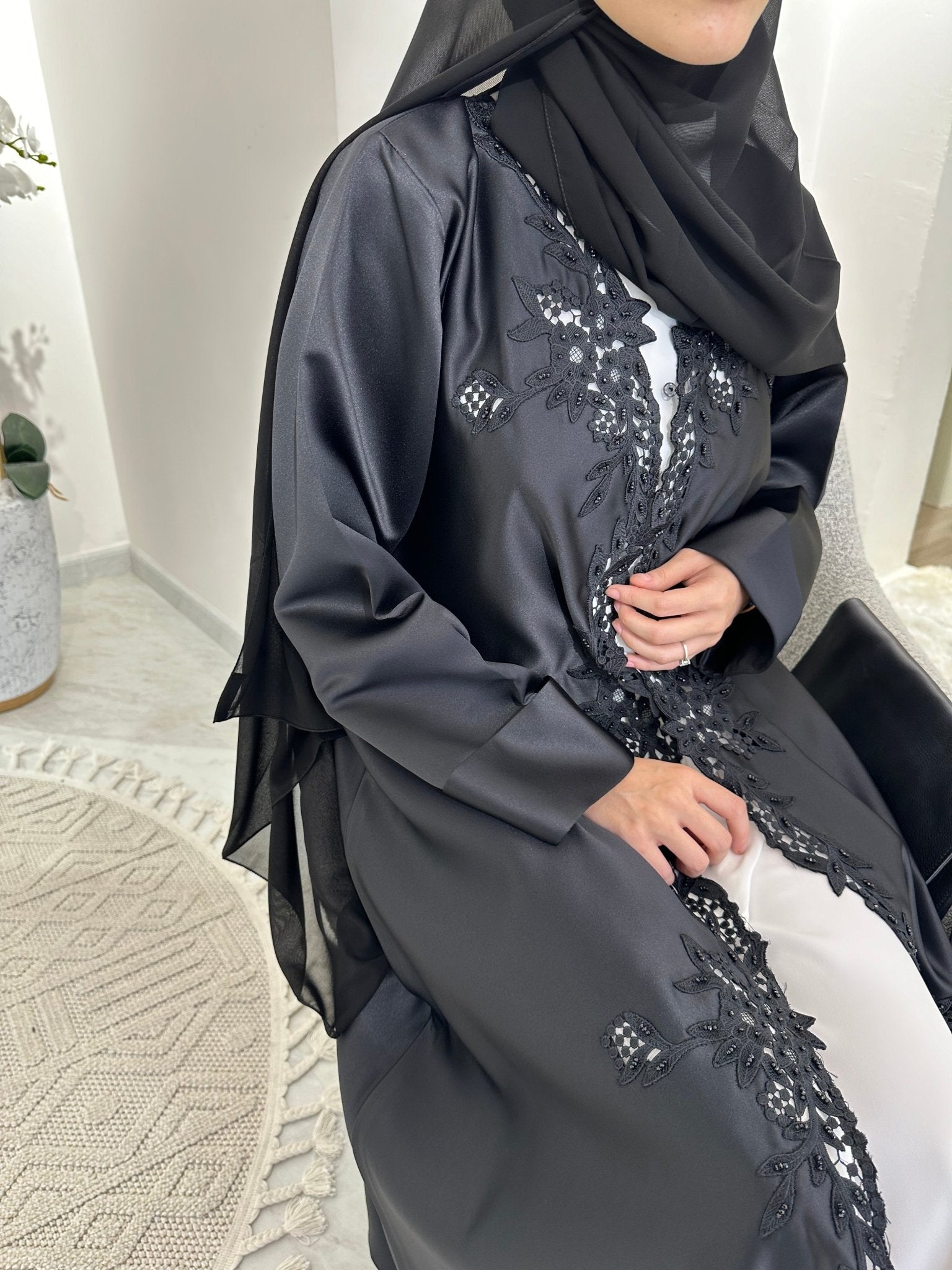 C RTW Black Summer Eid Abaya 19