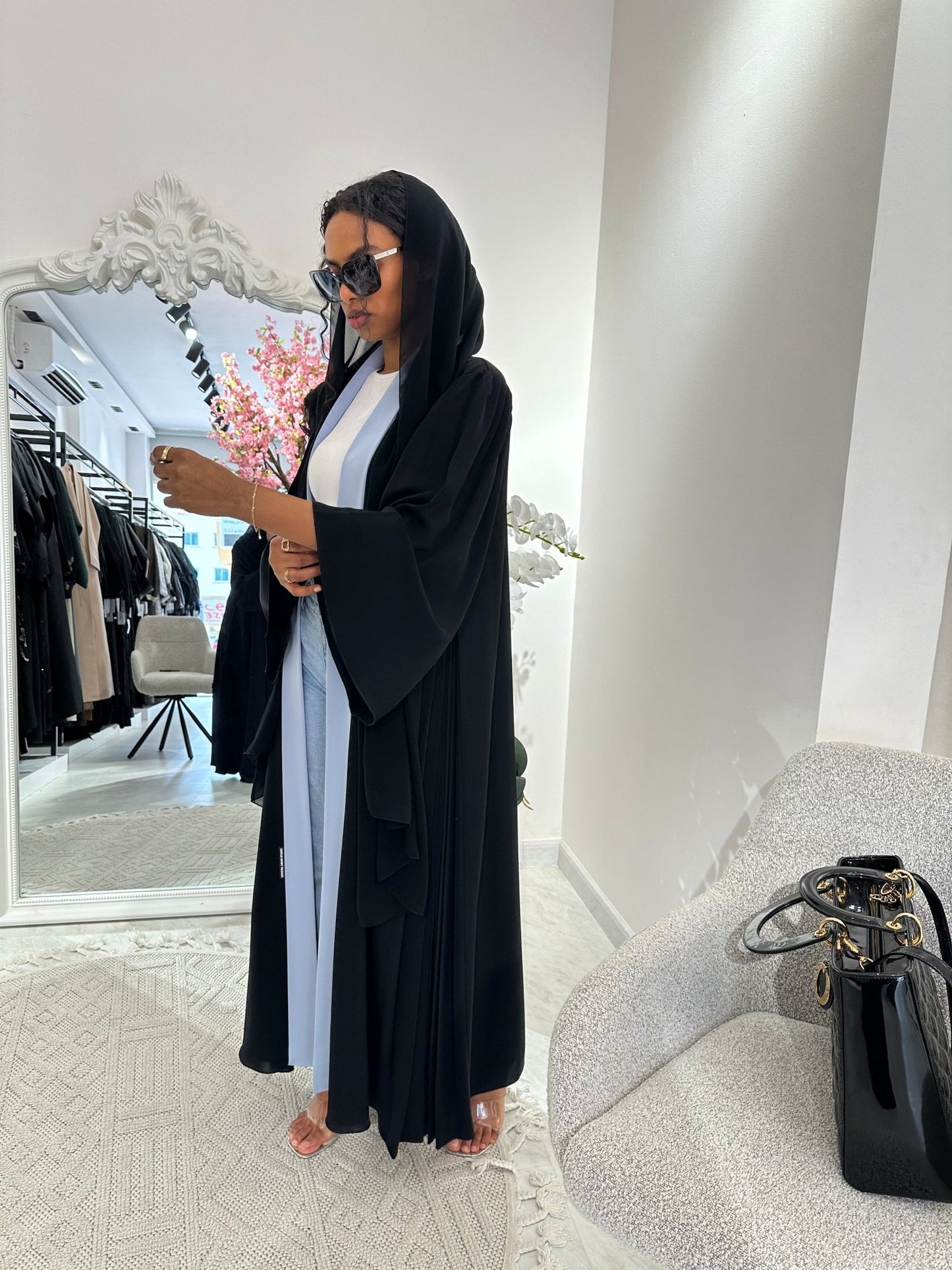 C RTW Black Summer Work Abaya 12