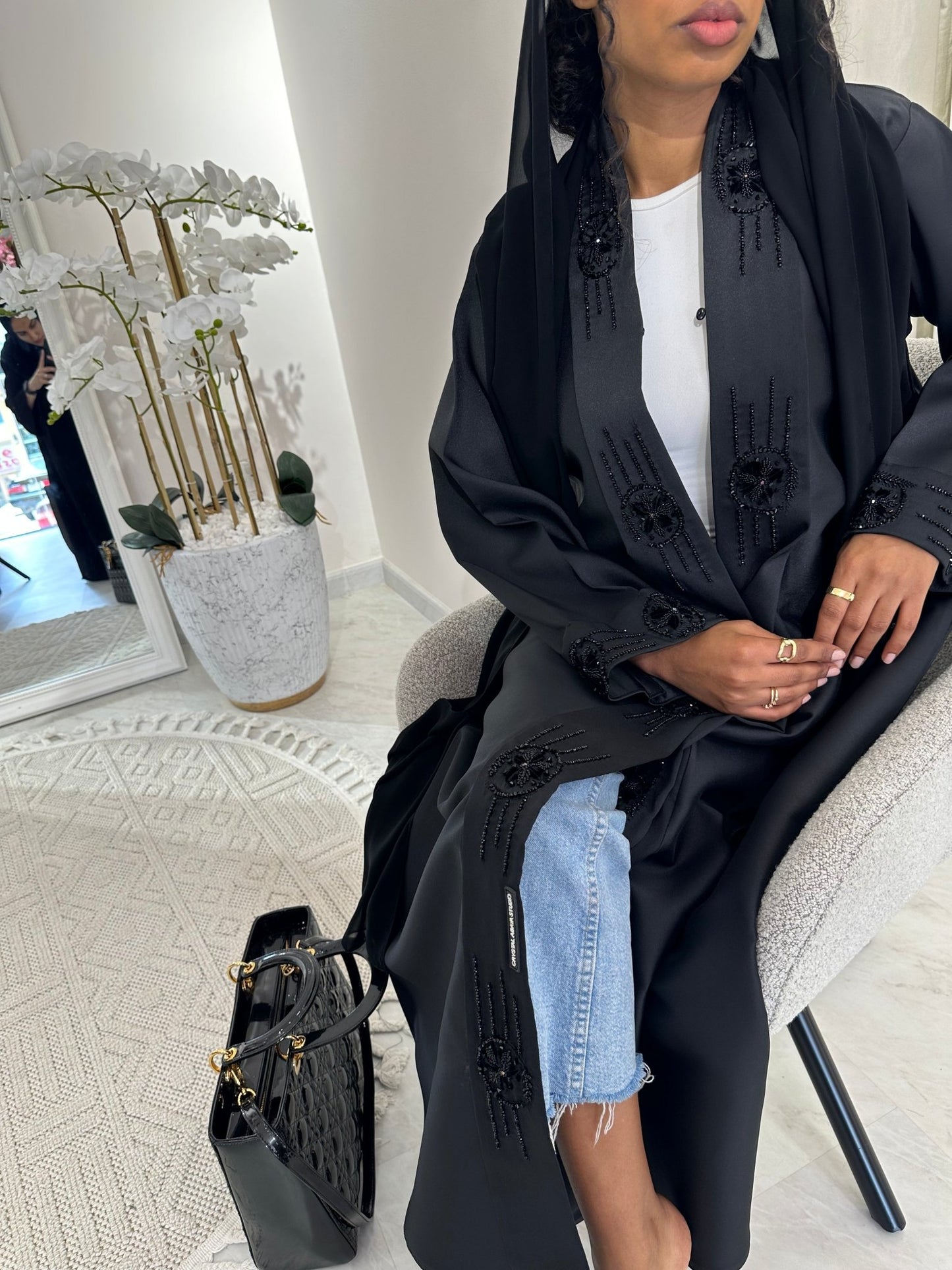 C RTW Black Summer Work Abaya 13