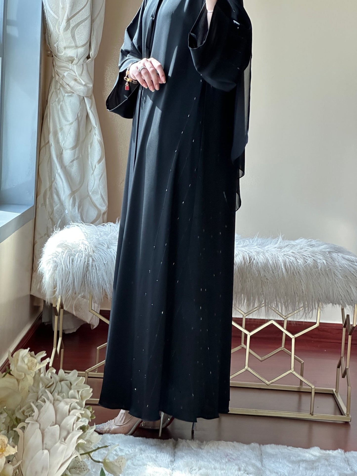 C - RTW - Black - Work - Abaya - Set - 107