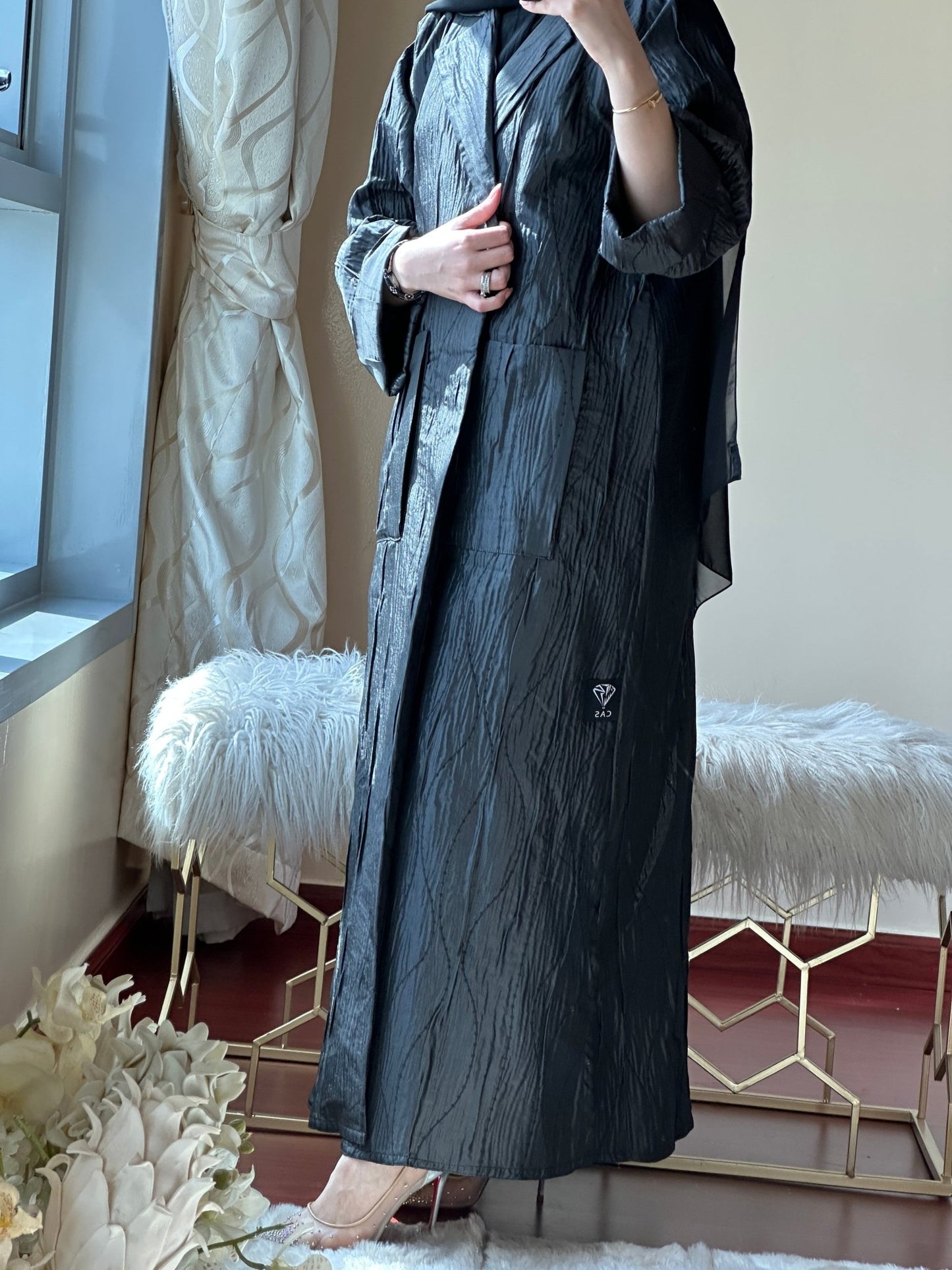 C - RTW - Black - Work - Abaya - Set - 110