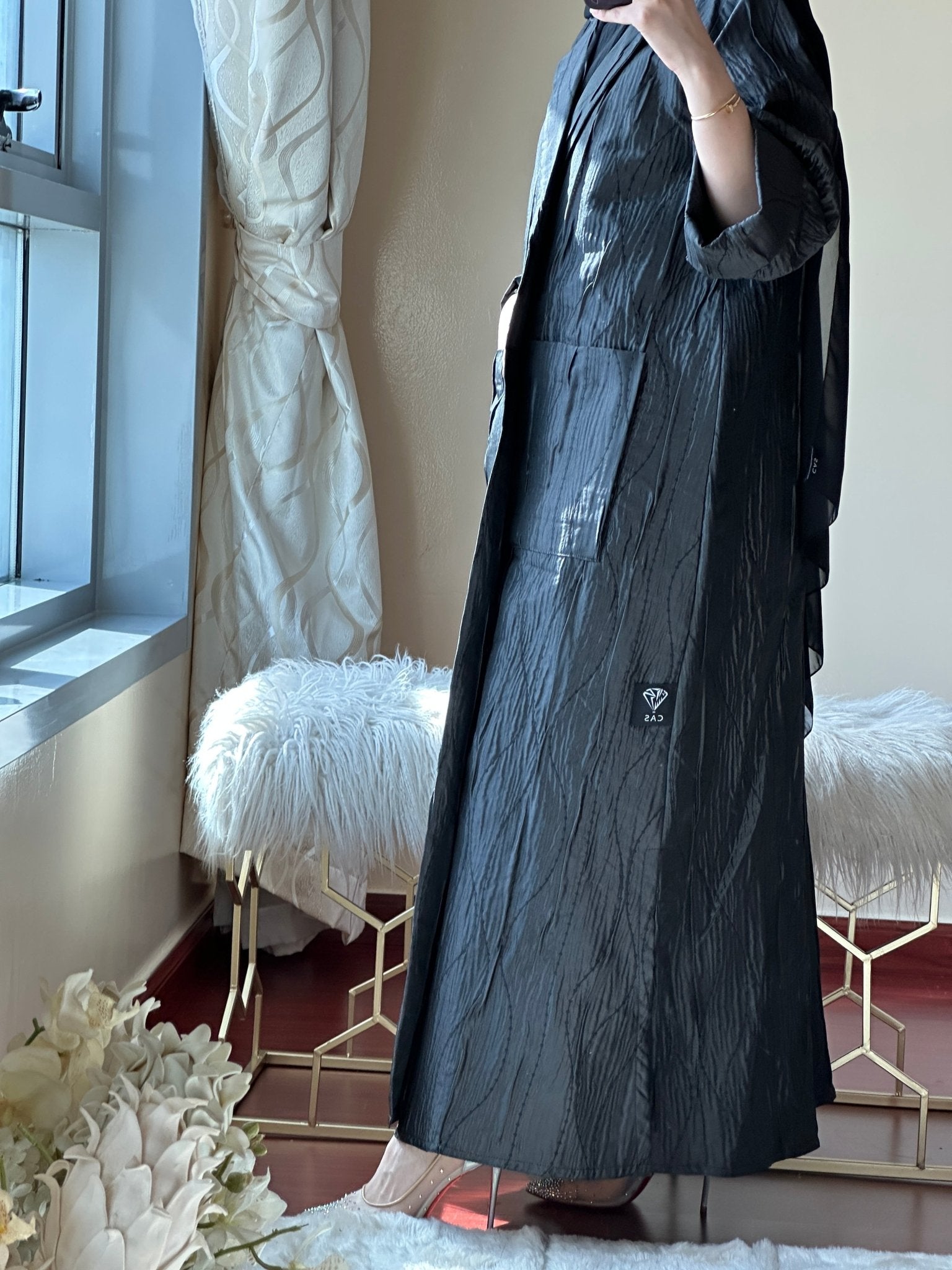 C - RTW - Black - Work - Abaya - Set - 110