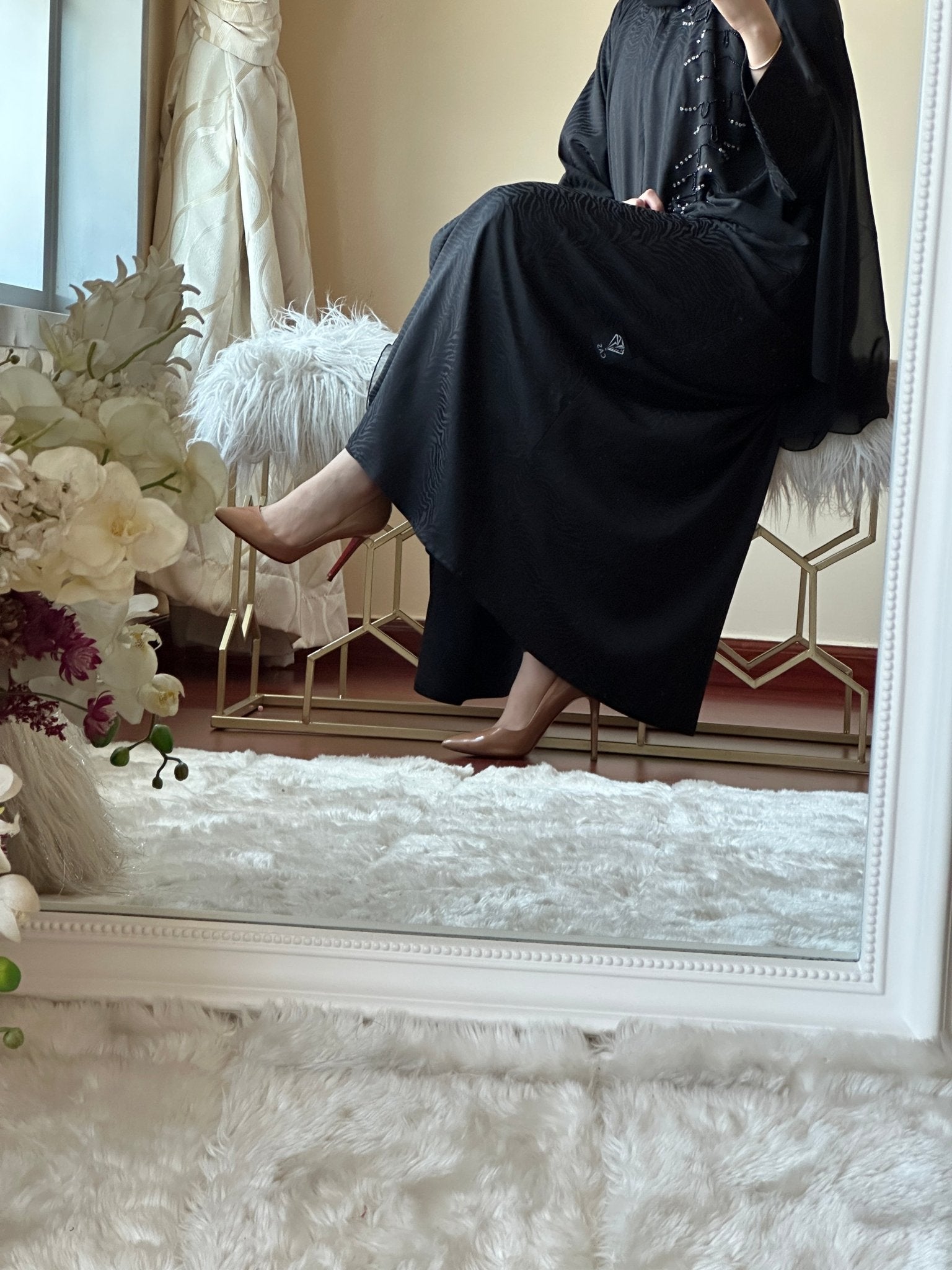 C - RTW - Black - Work - Abaya - Set - 127