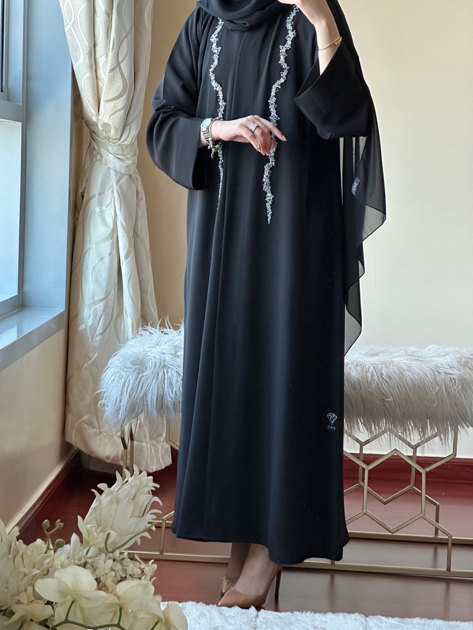 C - RTW - Black - Work - Abaya - Set - 134