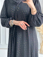 C - RTW - Black - Work - Abaya - Set - 160