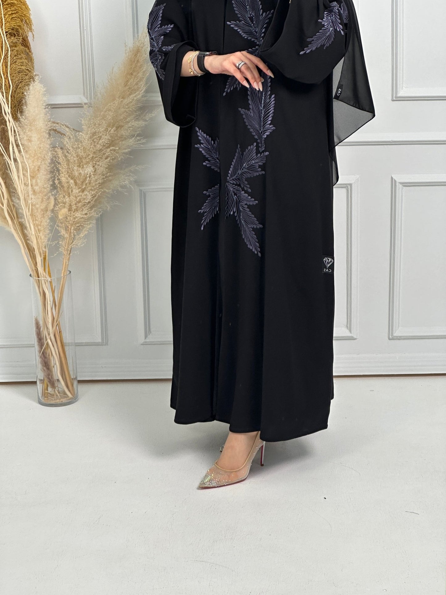 C - RTW - Black - Work - Abaya - Set - 183