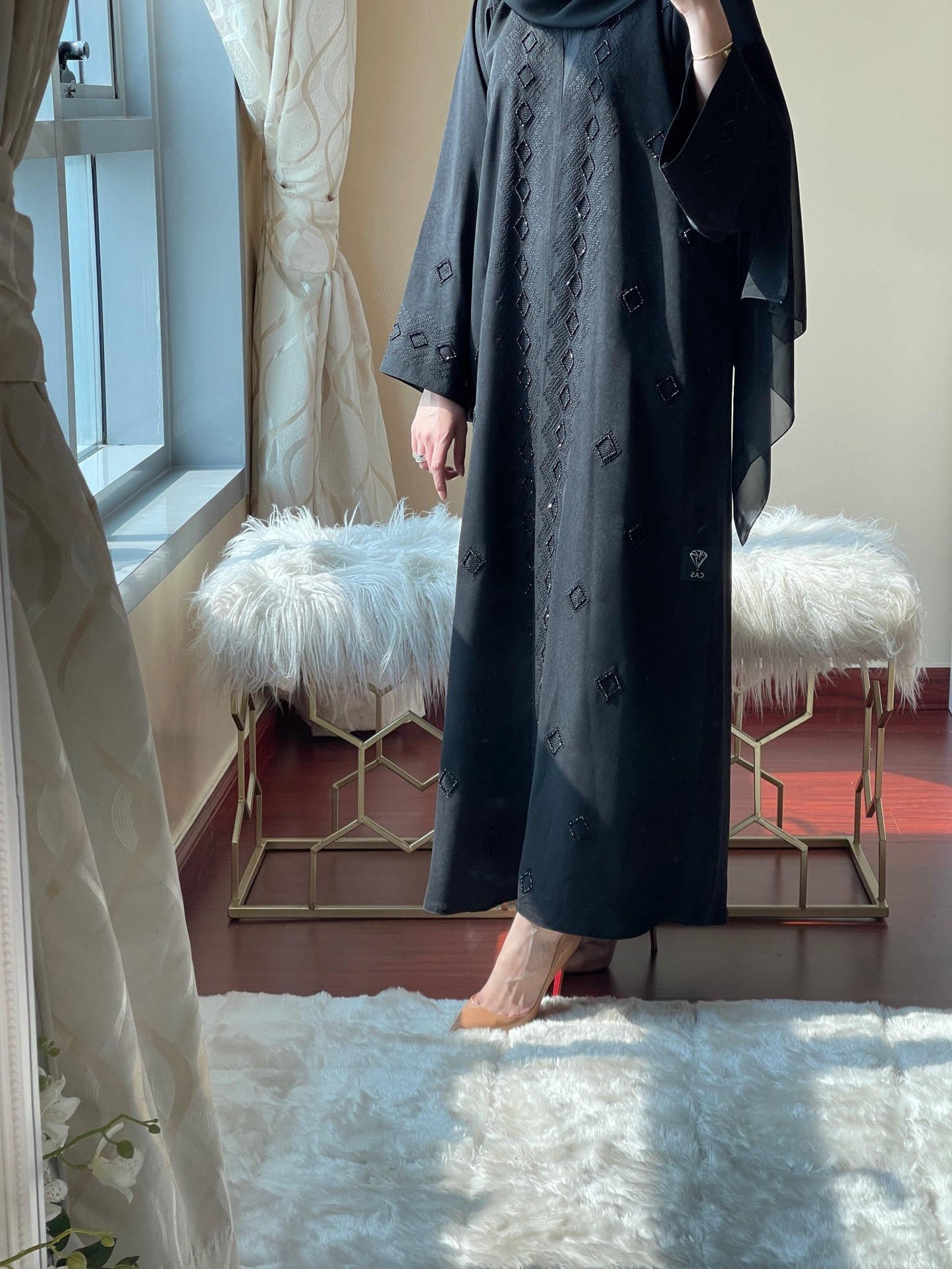 C - RTW - Black - Work - Abaya - Set - 47