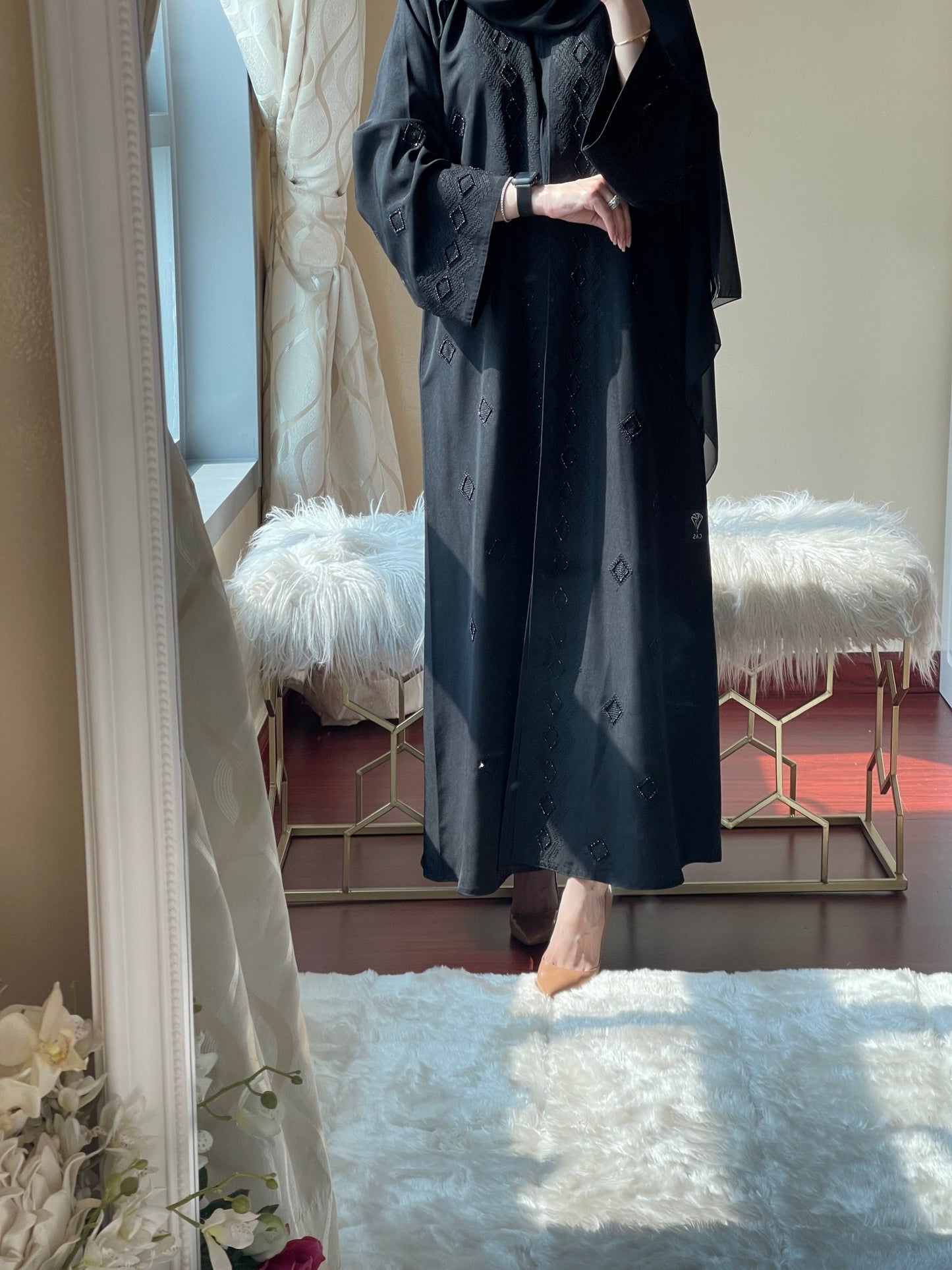 C - RTW - Black - Work - Abaya - Set - 47