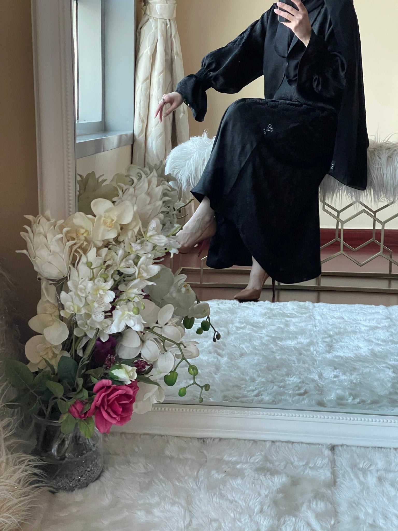 C - RTW - Black - Work - Abaya - Set - 53