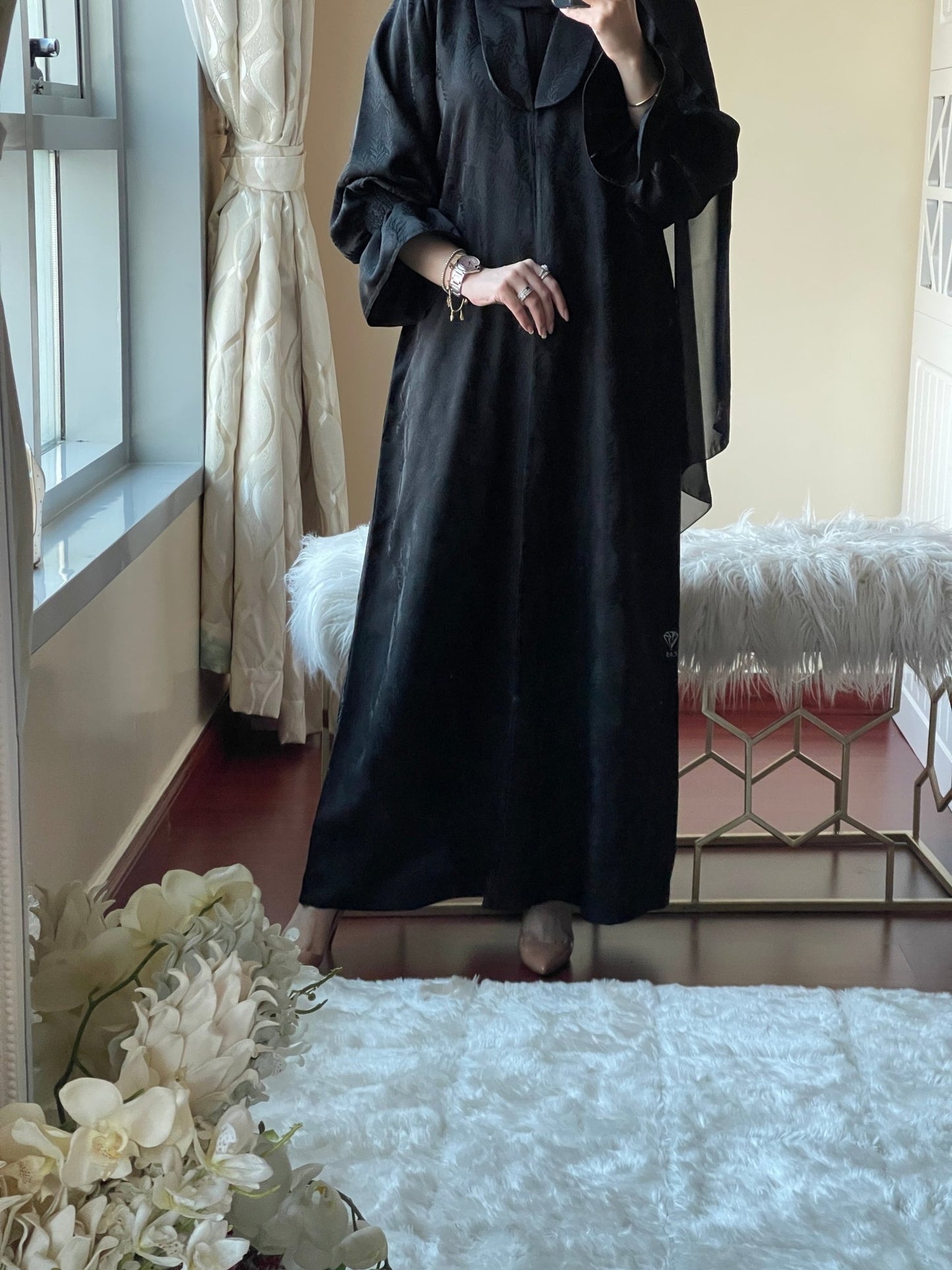 C - RTW - Black - Work - Abaya - Set - 53