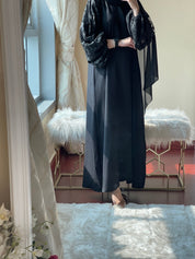 C RTW Black Work Coat Abaya 44