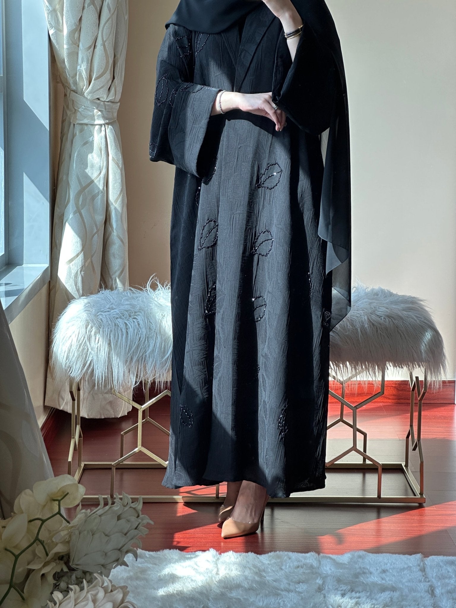 C - RTW - Black - Work - Coat - Abaya - Set - 74