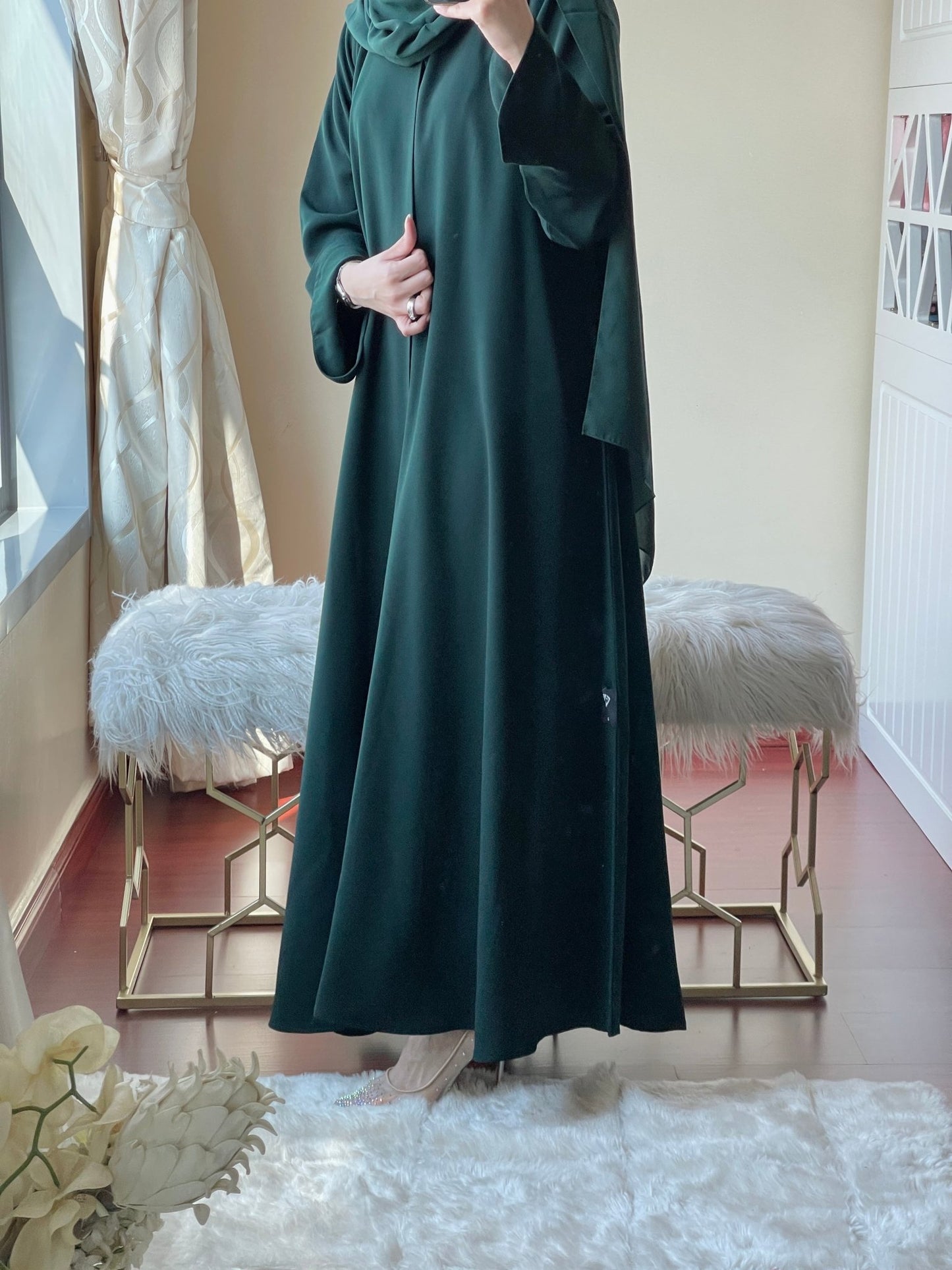 C RTW Green Abaya Set