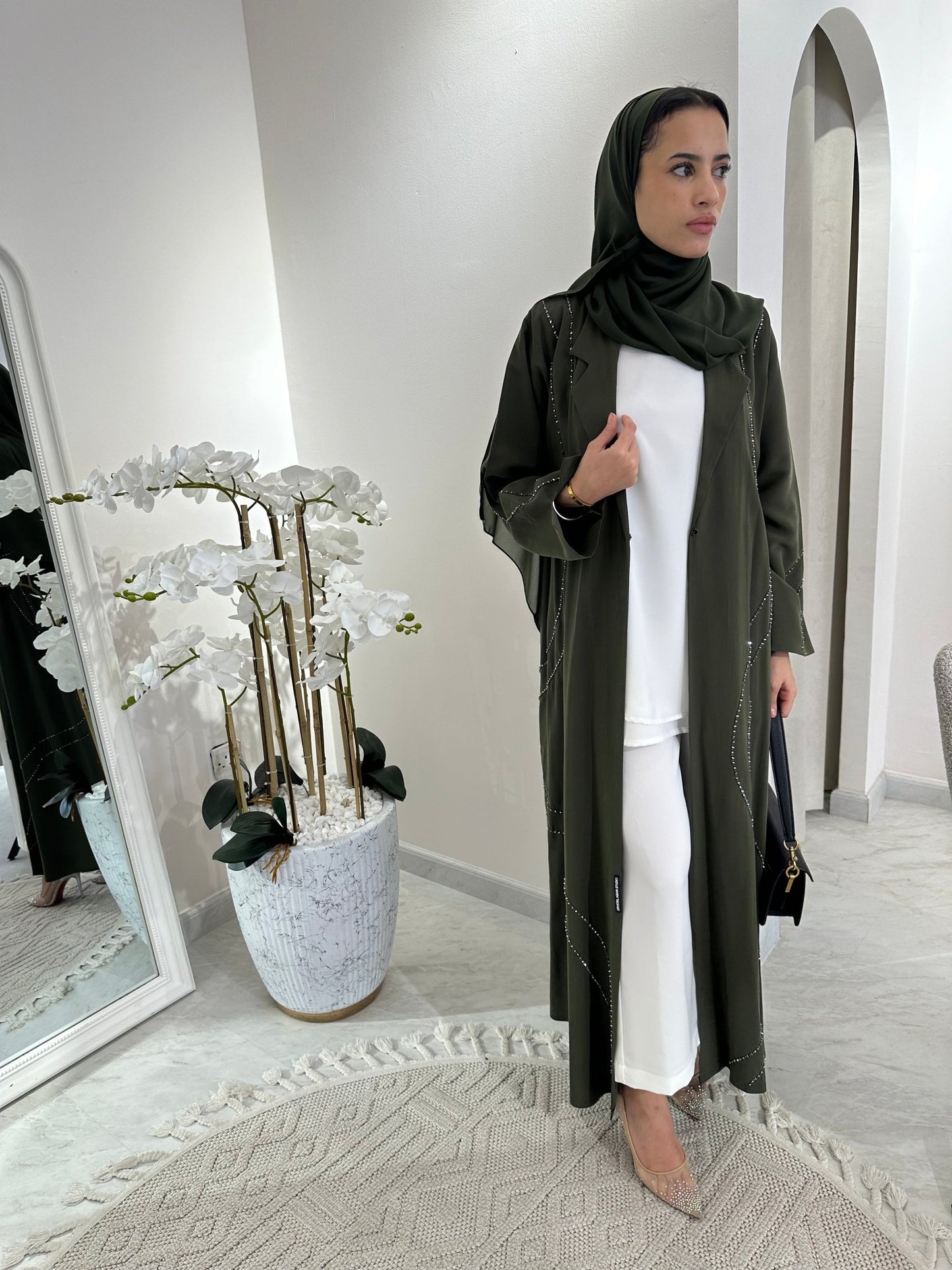 C RTW Green Shamwa Eid Abaya