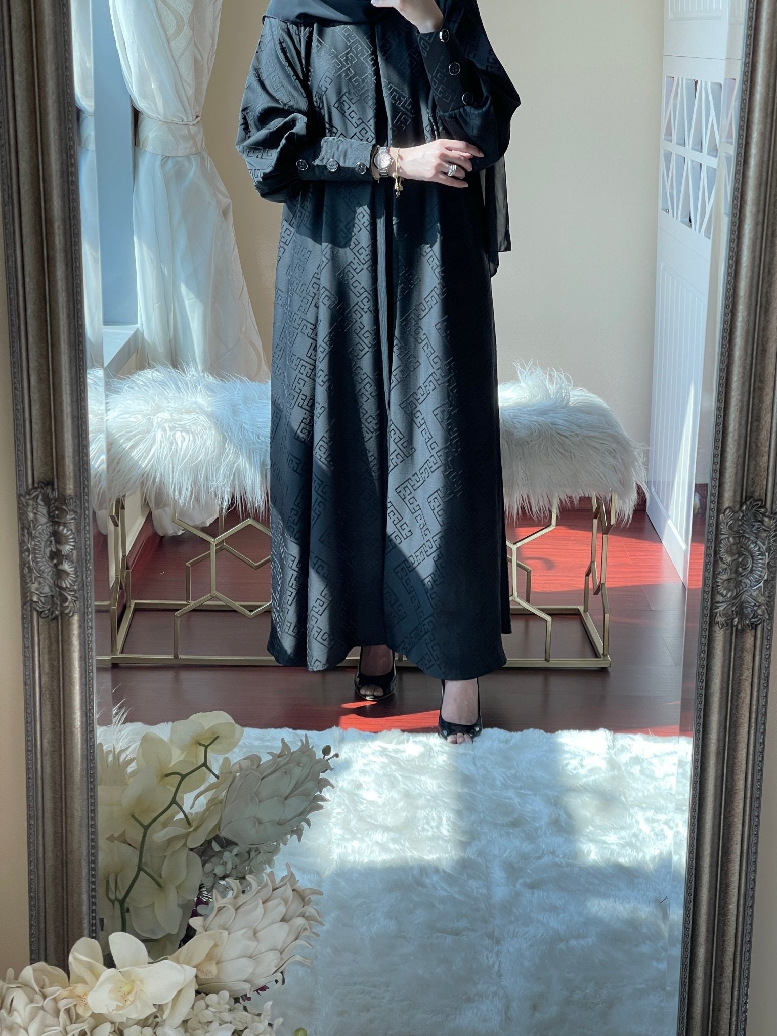 C - RTW - Jacquard - Ramadan - Abaya - Set - 03