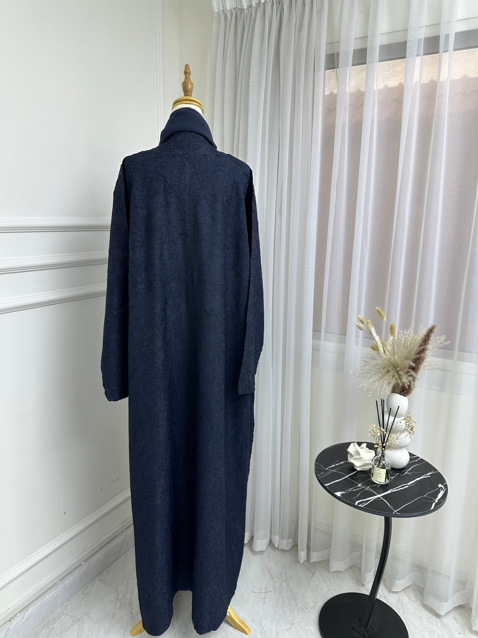 C RTW Navy Blue Overlap Abaya