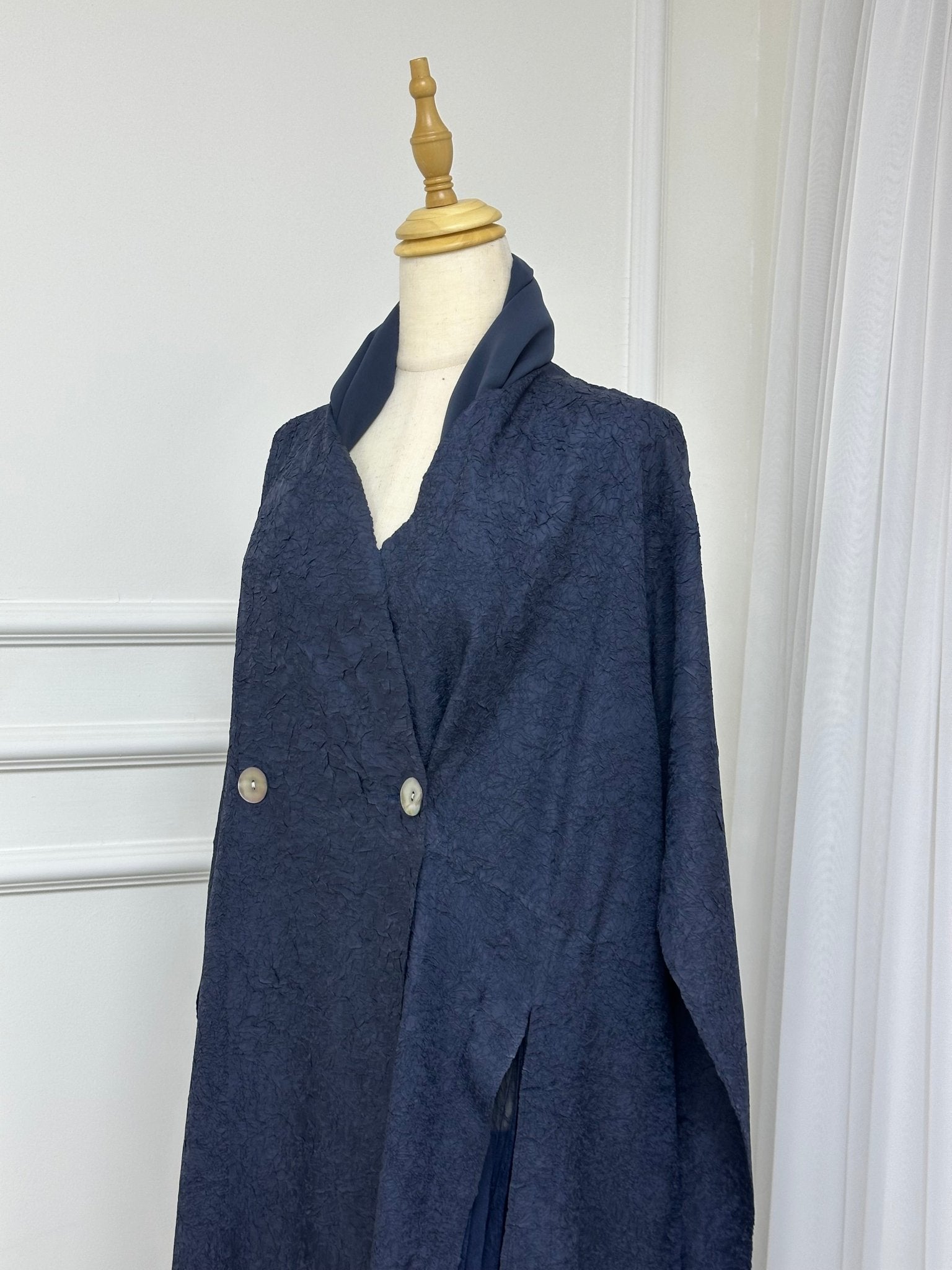 C RTW Navy Blue Overlap Abaya