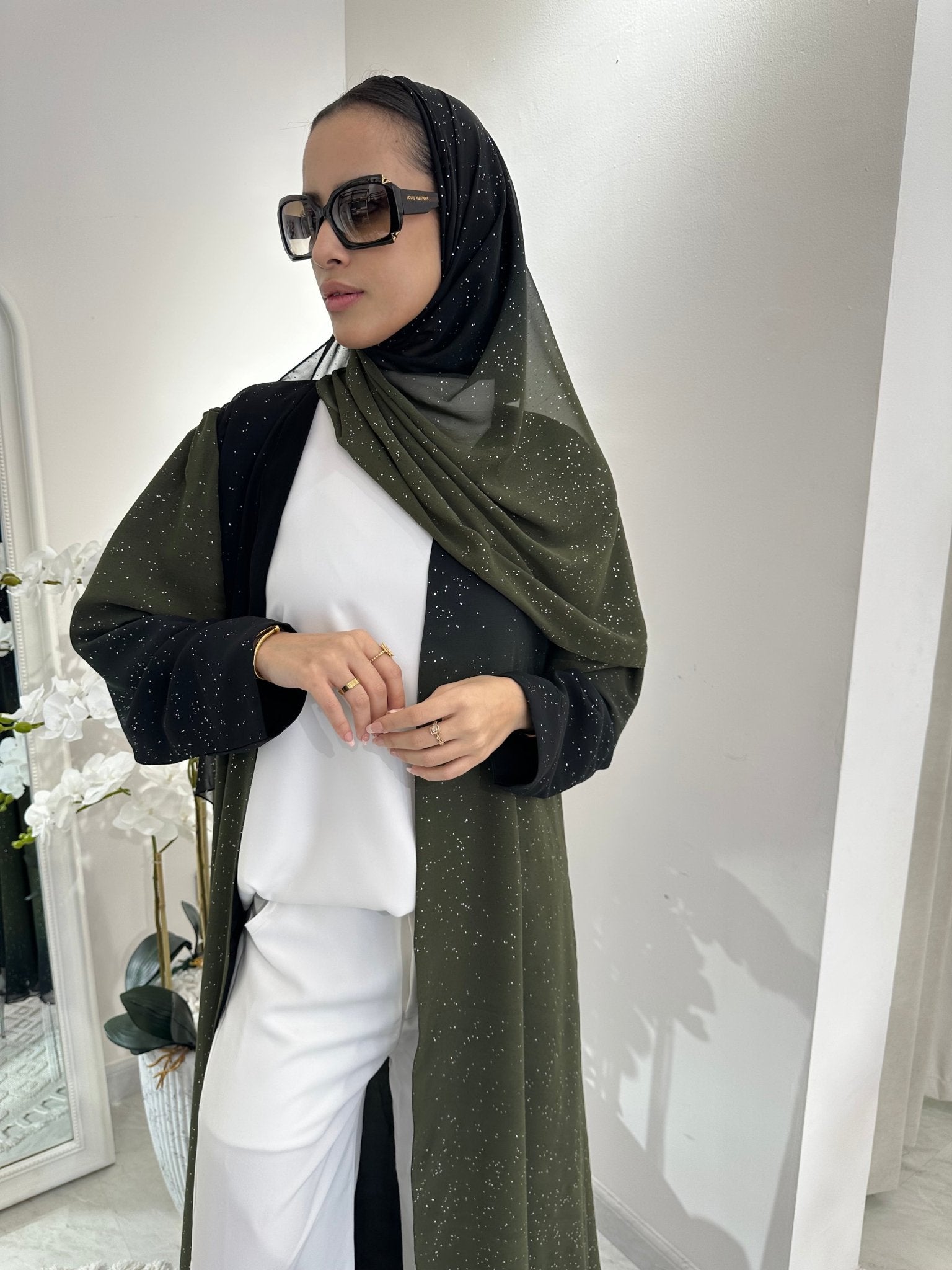 C RTW Summer Green Shimmer Kloosh Abaya