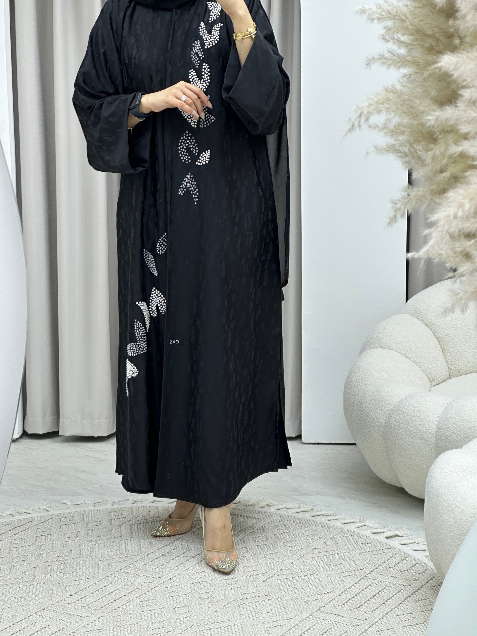 C RTW Turkish Cupro Evening Black Abaya