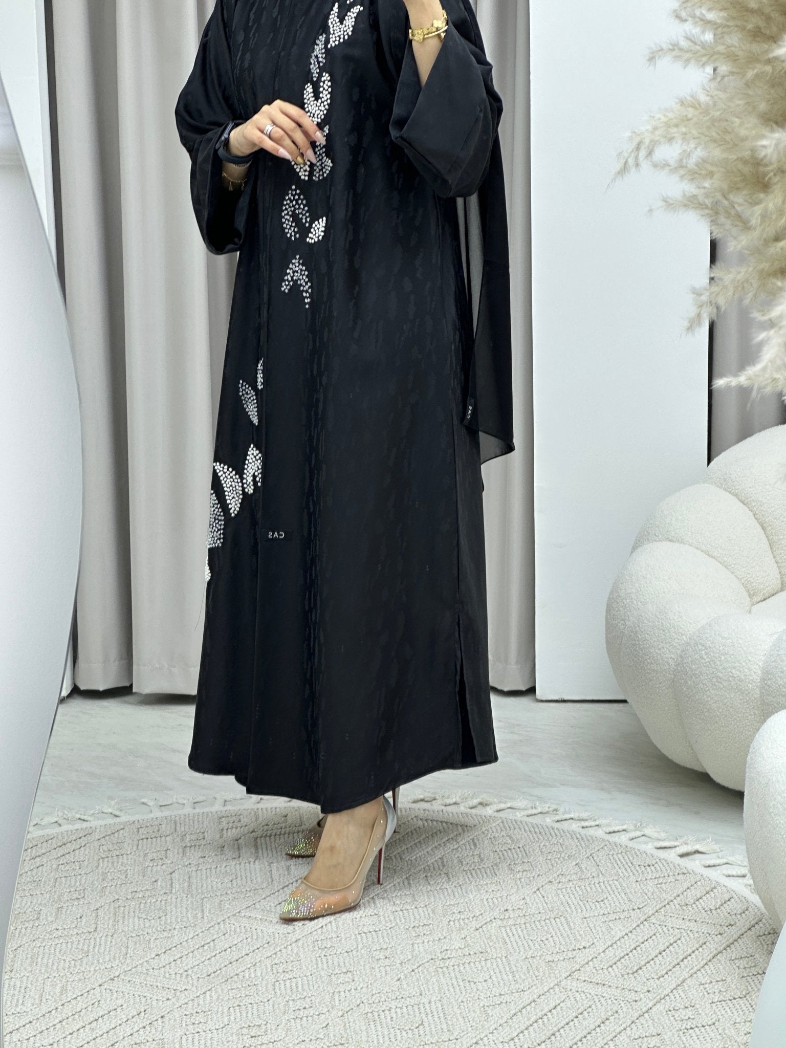 C RTW Turkish Cupro Evening Black Abaya