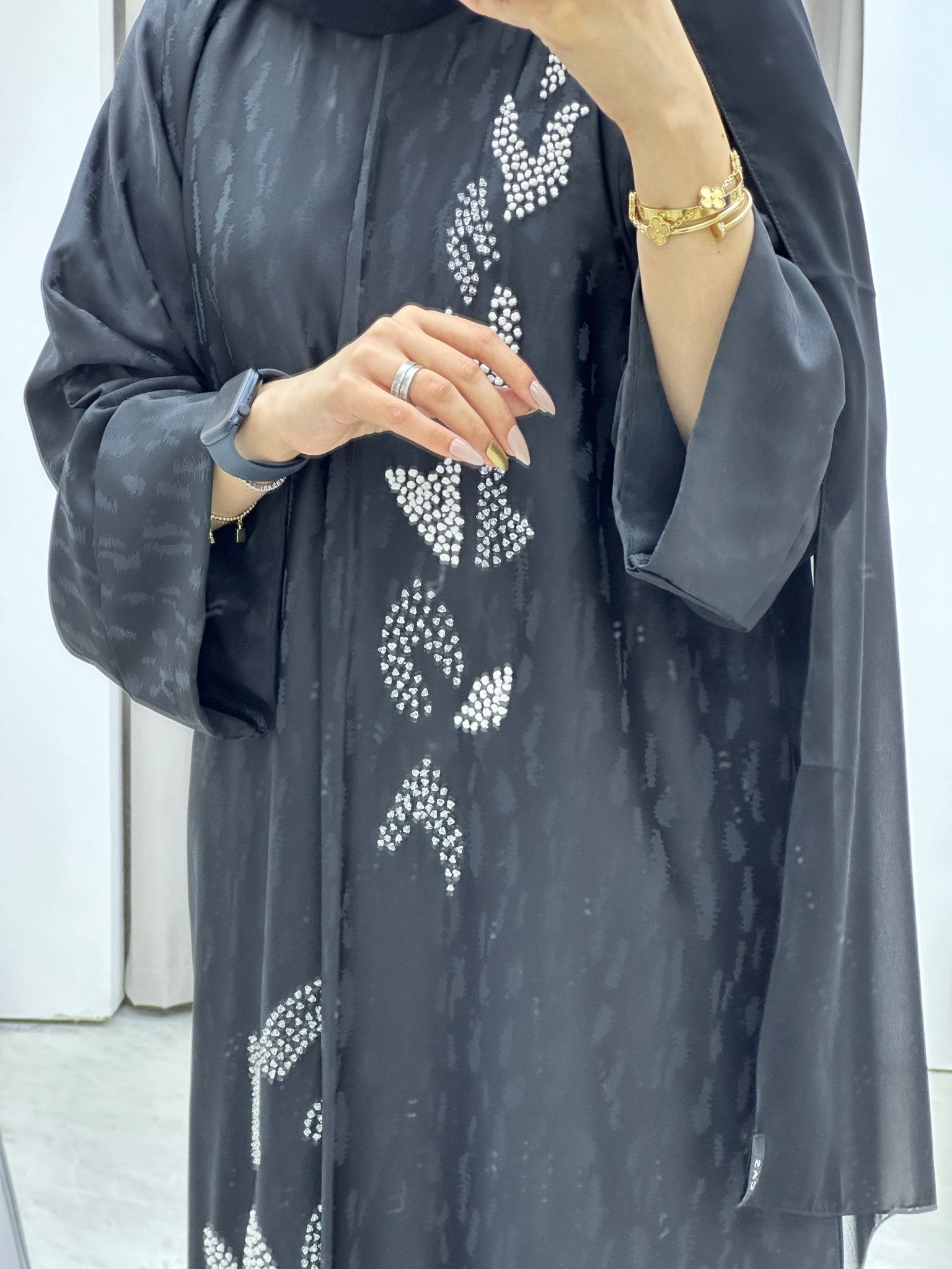 C RTW Turkish Cupro Evening Black Abaya