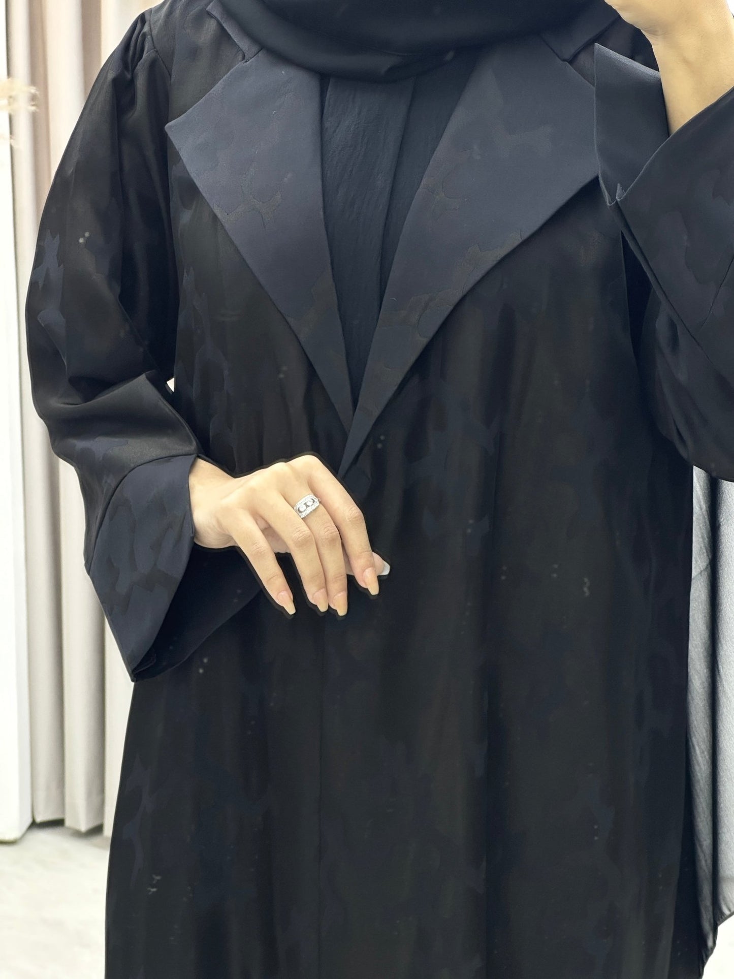 C RTW Web Winter Black Coat Abaya