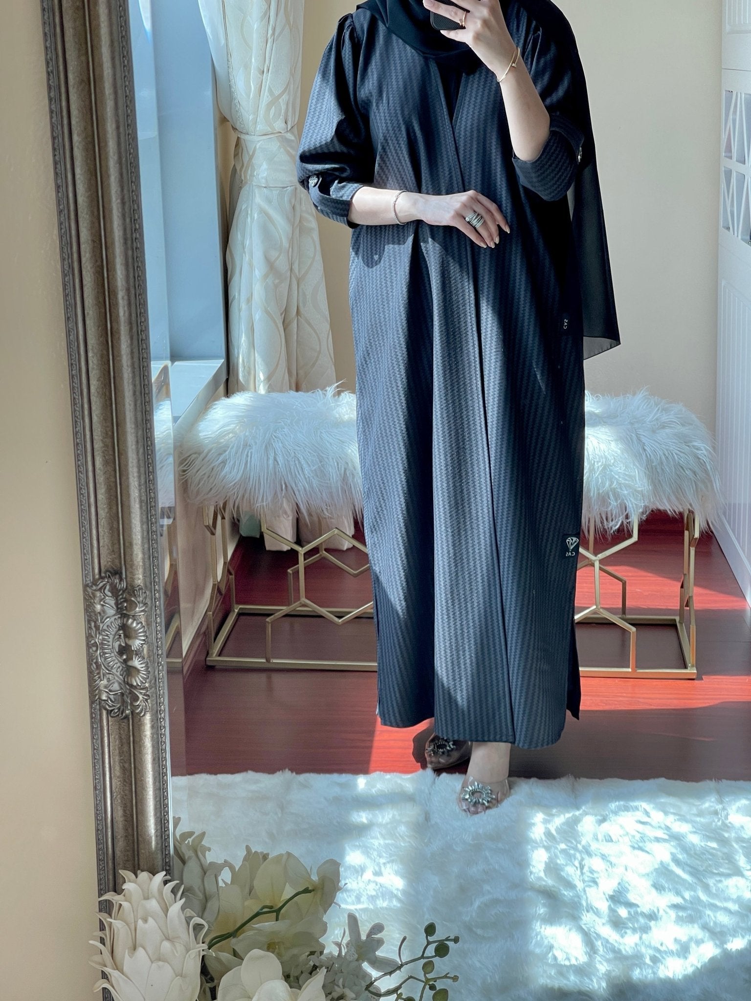 C - RTW - Zigzag - Work - Abaya - Set