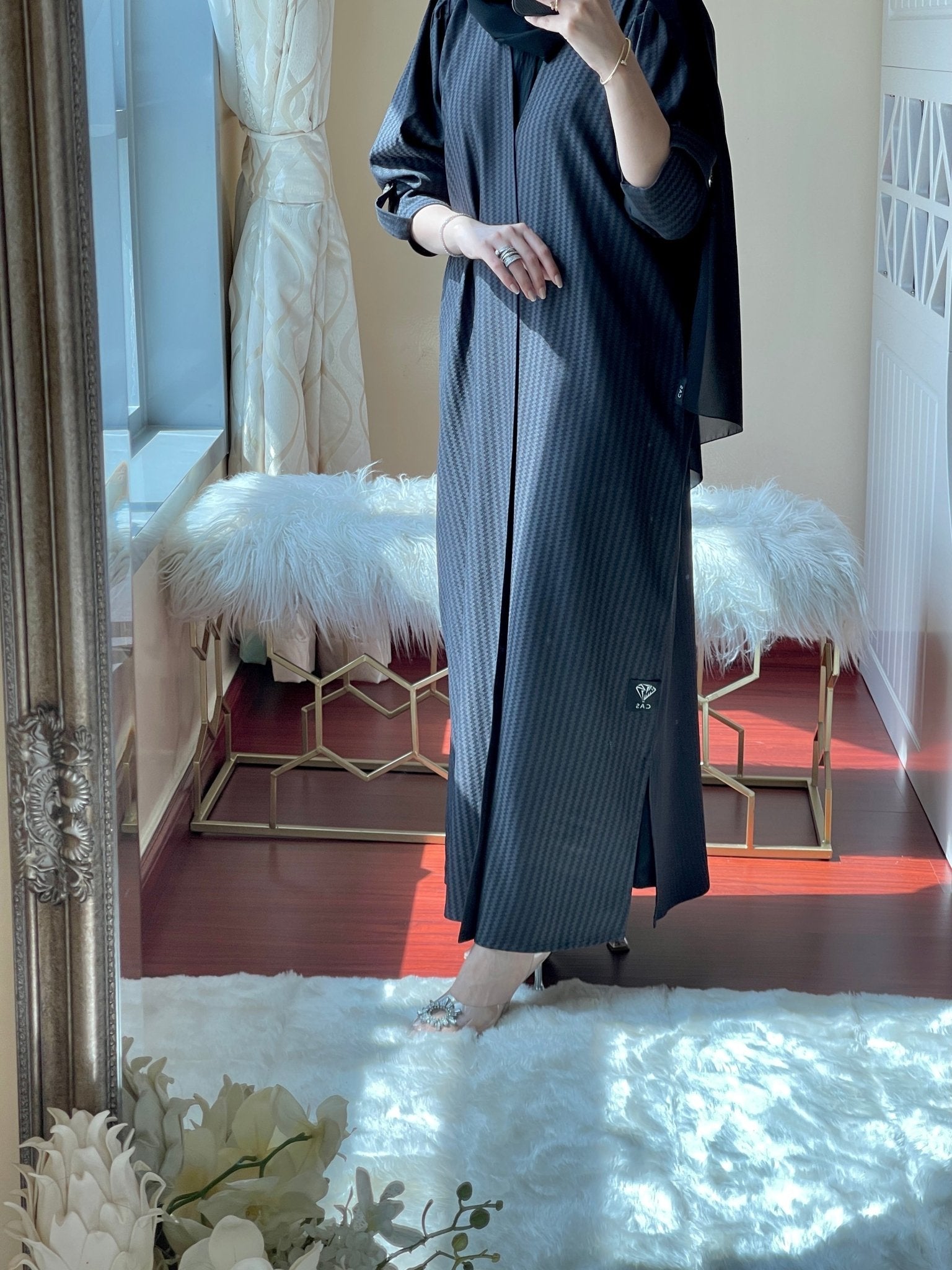 C - RTW - Zigzag - Work - Abaya - Set