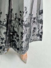 C - Silver - Black - Evening - Abaya - 57