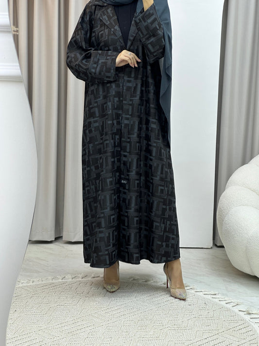 C Square Winter Grey Coat Abaya