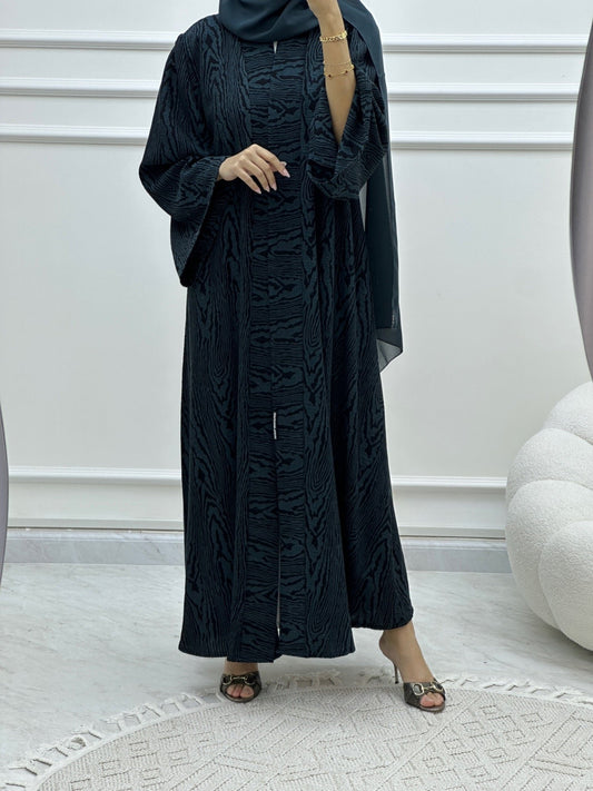 C Swirl Bisht Budget Teal Abaya