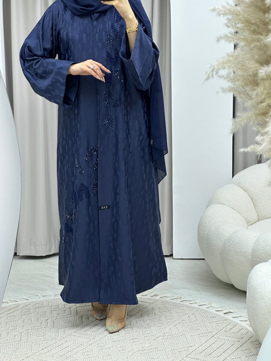 C Turkish Cupro Evening Blue Abaya