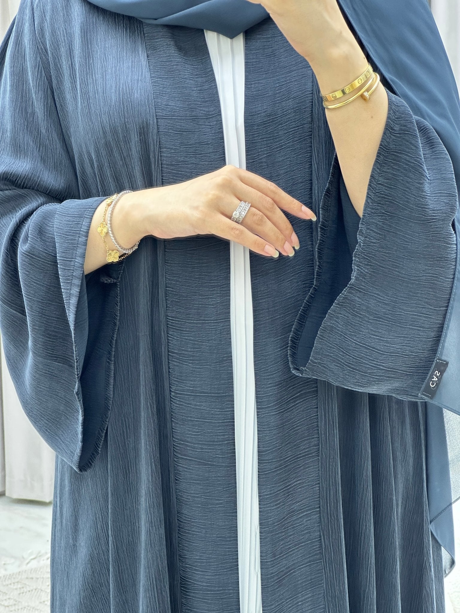 C Turkish Ramadan Blue - Grey Abaya