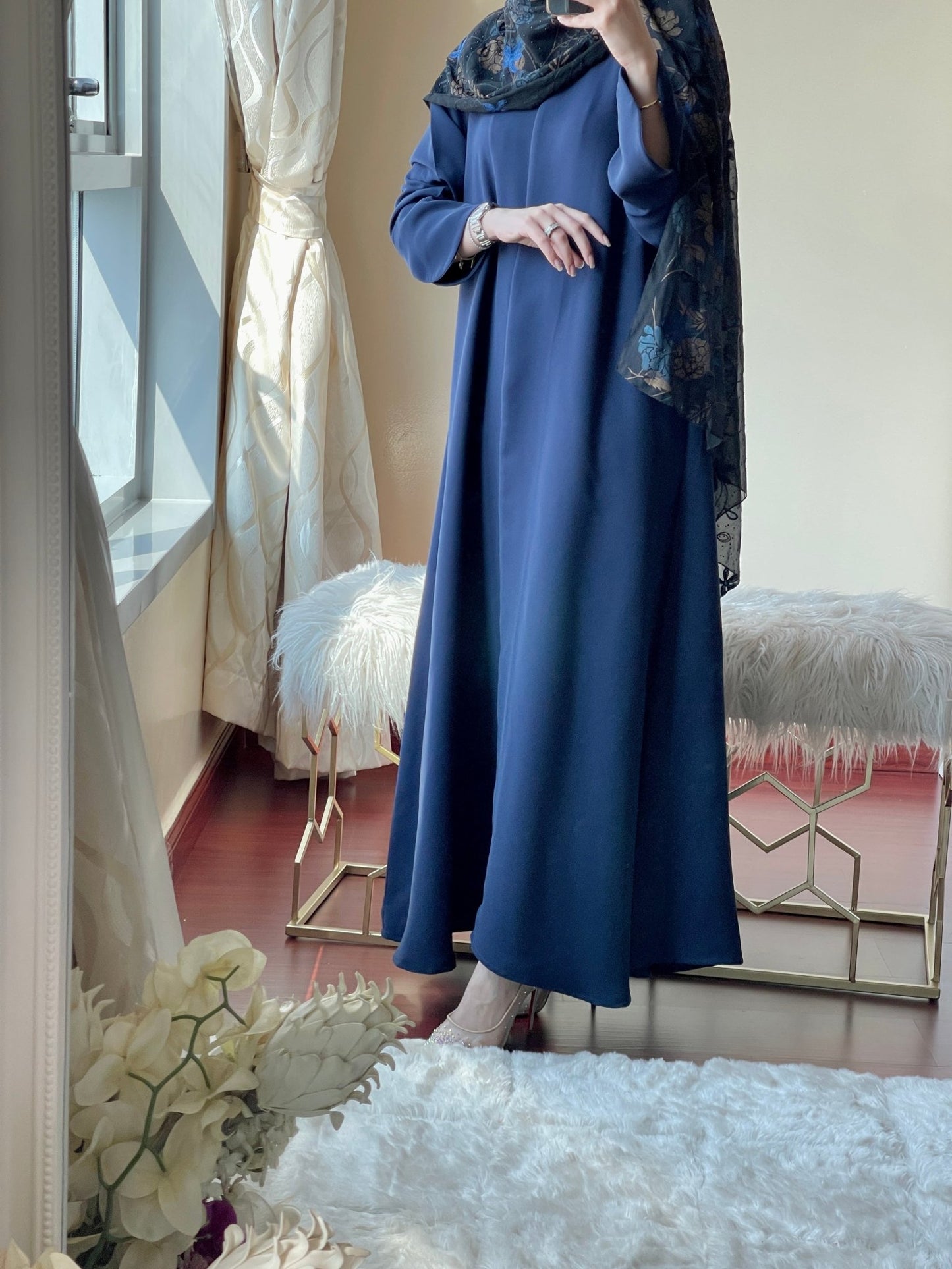 C - Two - Sheila - Blue - Abaya - Set