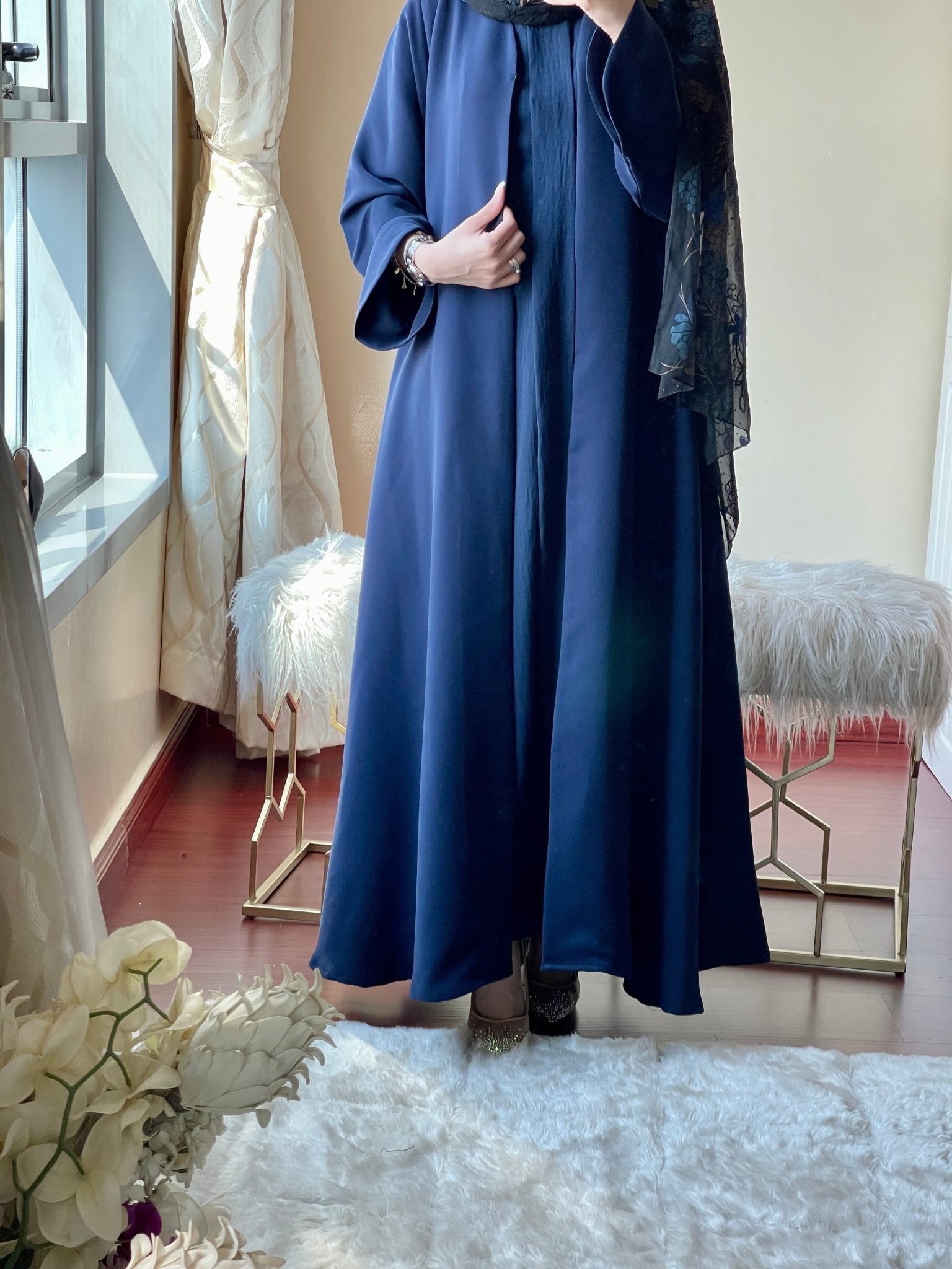 C - Two - Sheila - Blue - Abaya - Set