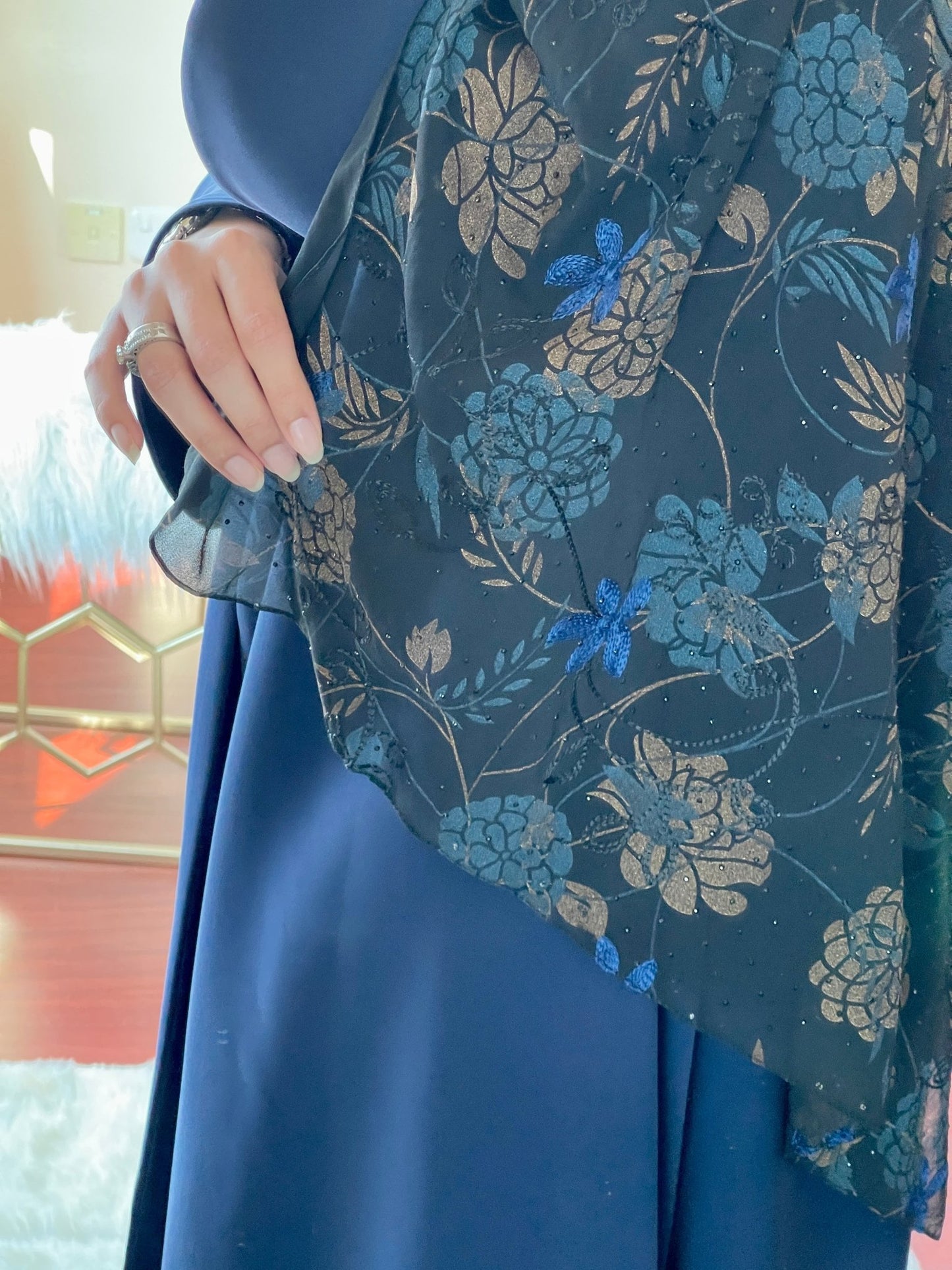 C - Two - Sheila - Blue - Abaya - Set